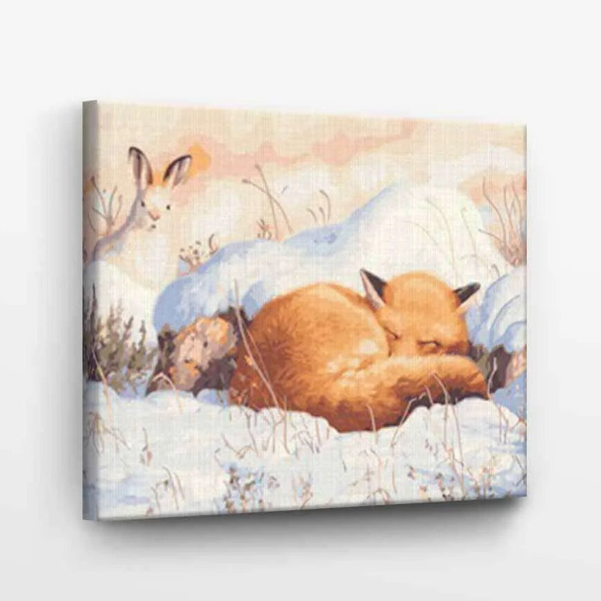 Lapė žiemos miške